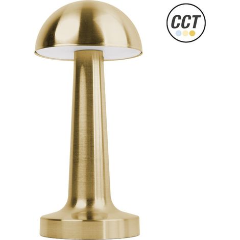 Lampada da terra rotonda ricaricabile regolabile oro modello Vendrell (1/2)