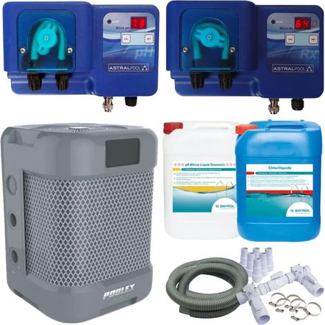 Pack Pompe à chaleur Piscine Poolex Q-Line 5 + Appareils de régulation + Produits piscine Bayrol (1/5)
