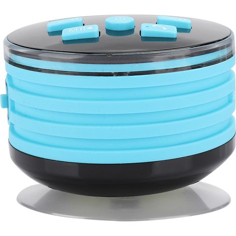 Enceinte Bluetooth portable IPX7 pour salle de douche avec caisson de basses FM, lumière d'ambiance et ventouse