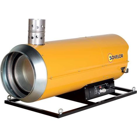 Sovelor - Chauffage air pulsé supendu au fuel à combustion indirecte (avec cheminée) 85 kW 3950 m3/h 230V - HPV85S