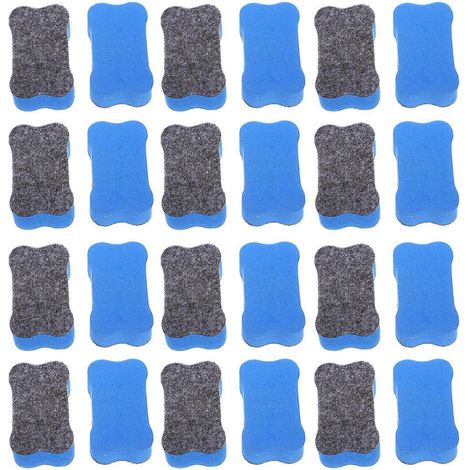 Lot de 24 effaceurs pour tableau blanc en feutre EVA, en forme d'os-7X4X2CM-Blue (1/4)