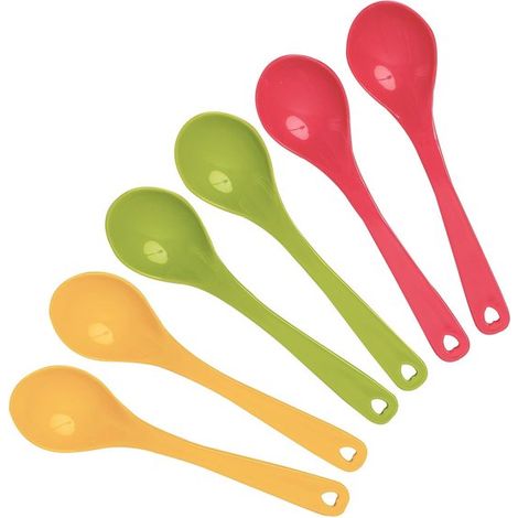 Cosensi Eierlöffel aus Kunststoff 24 Stück Robust und farbenfroh Dessertlöffel für Frühstück und Joghurt 11,5 cm (1/5)