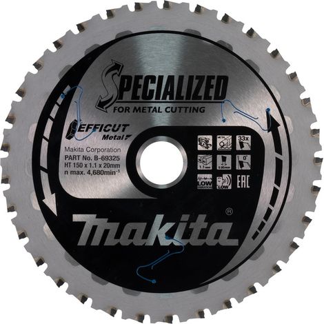 Makita B-69325 Kreissägeblatt 150 x 20 x 1.1 mm Zähneanzahl: 33 1 St. (1/10)