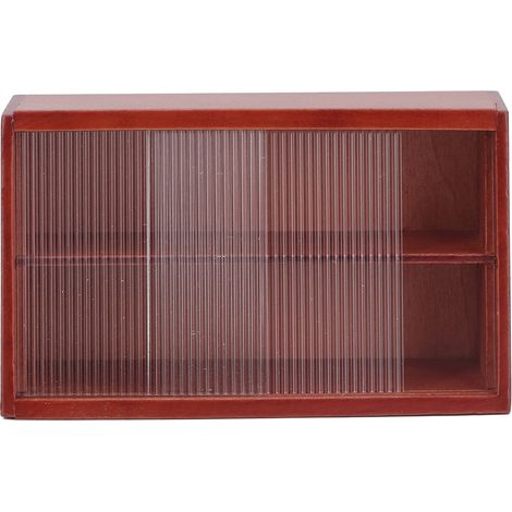 Armoire à gâteaux miniature rouge 1:12, meuble de poupée décoratif simulé délicat, accessoire finement conçu pour maison de poupée. (1/5)