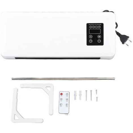 Tonysa – Climatiseur mural 1500W avec télécommande – Chauffage et refroidissement – Installation murale pour salle de bain, chambre, salon – Porte-serviettes intégré