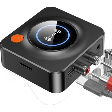 Bluetooth 5.3 Adapter Stereoanlage, HiFi-Verstärker, Bluetooth HiFi-Empfänger, Bluetooth-Audio-Adapter, HD-Audio und niedrige Latenz, mit RCA/AUX Klinke 3,5 mm für Autoradio Home Stereoanlage (1/5)