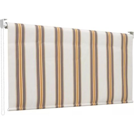 Tenda Parasole a Caduta Riga Beige 200x250 H da Soffitto Terrazzo Balcone Rullo