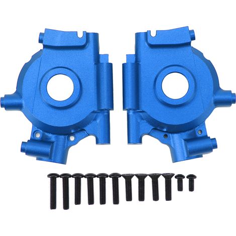Boîte de vitesses avant en alliage d'aluminium résistant à l'usure, haute résistance, antirouille pour Losi Baja Rey 1/10, bleu foncé. (1/5)