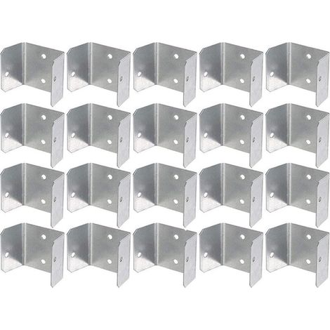 Clips de fixation pour panneaux clôture en acier zingué, paquet (1/5)
