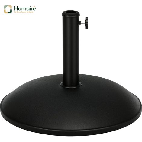 HOMAIRE Sonnenschirmständer aus Edelstahl mit Griffe, halbrundem Schirmhalter und Gewicht für Balkon, Terasse, Garten in Bronze und Schwarz