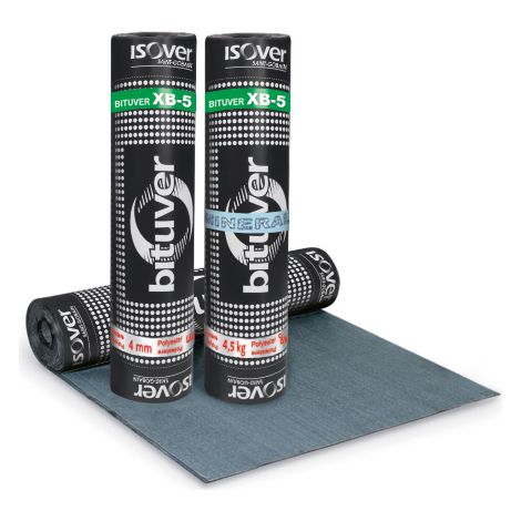 Idroweb – Gaine bitumineuse noire 4 mm avec armure polyester renforcée – Rouleau de 10 m – Imperméabilisant pour chantiers humides