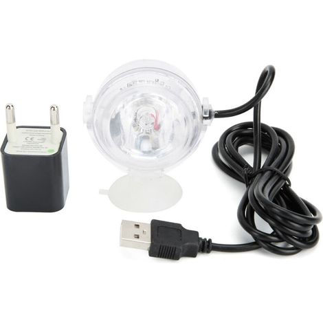 Jeffergarden Spot LED Submersible pour Aquarium, éclairage amphibie sous-marin, prise ue, 100-240V (Spot bleu clair)