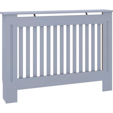 Cache-radiateur gris 112x19x81,5 cm MDF