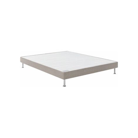 Sommier tapissier Bultex ROBUSTO gris galet 160x200 cm confort ferme hauteur 14 cm