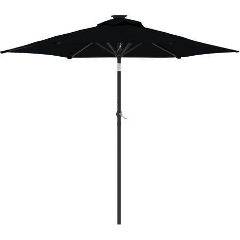 Ombrellone Giardino con Palo in Acciaio Nero 225x225x212 cm vidaXL