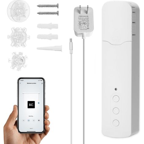 Tuya WiFi TM616EGWT Intelligenter Zugperlen-Vorhangmotor für Zuhause, Haushalt, Hotel – elektrisch