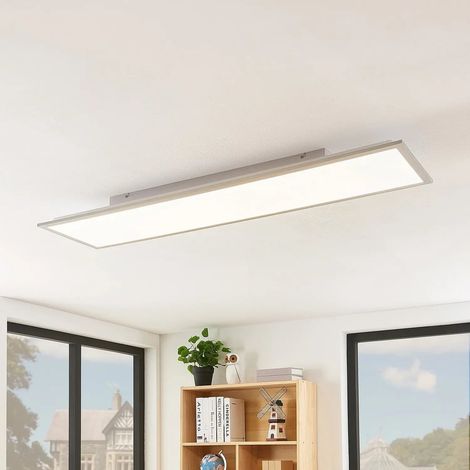 [GEBRAUCHT] B-Ware Lindby Led Panel Flächenleuchte Stenley 4000 K 120cm X 30cm Silber Weiß