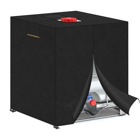 IBC Housse de Protection pour Réservoir d'eau 1000 L Bache Couverture Réservoir IBC d'eau de Pluie Housse Cuve 1000L Anti UV Imperméable Couverture Container Réservoir IBC 120x100x116cm