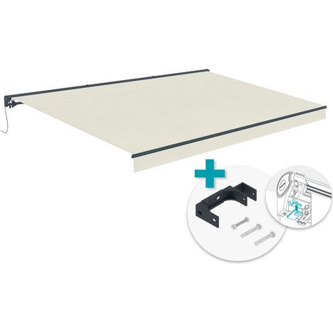 Toldo motorizado semicofre FAZZIO 5x3m beige con fijación al techo (1/4)