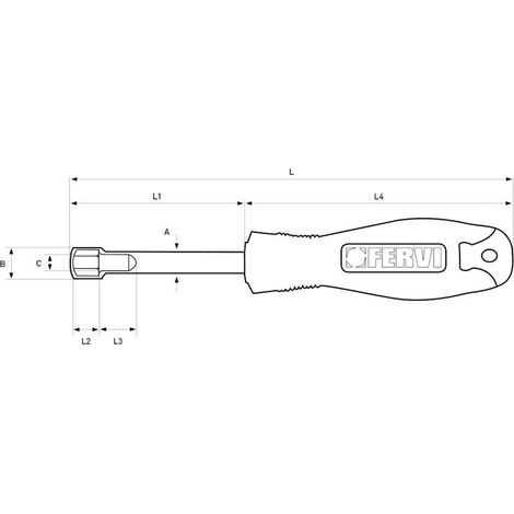 Cle a douille avec manche de 10 mm Socket wrench with handle 10 mm cb01/10