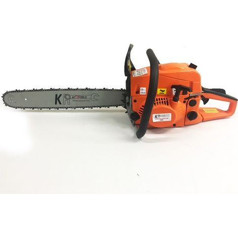 POTENTE MOTOSIERRA DE GASOLINA 53CC CON ARRANQUE FACIL Y ESPADIN 20"