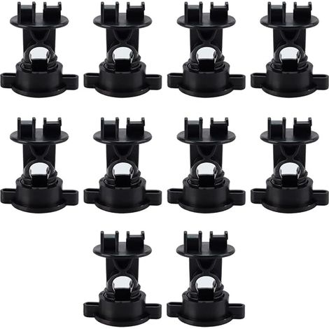 Electric Fence Post Insulator, Bolt Type ABS for Electric Fence, Agricultural Garden, Farm, Black (1/5)