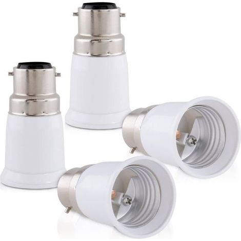4x adaptateur de douille - Convertisseur douilles B22 vers E27 - Adaptateur de support de lampe culot baïonnette (1/5)
