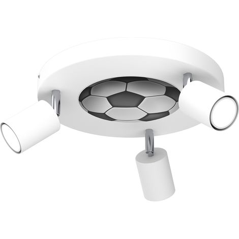 Plafonnier Luminex Fun blanc rond ballon 3 spots GU10