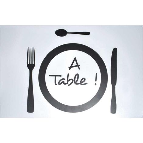 Set de Table "A Table " 28x44cm Transparent