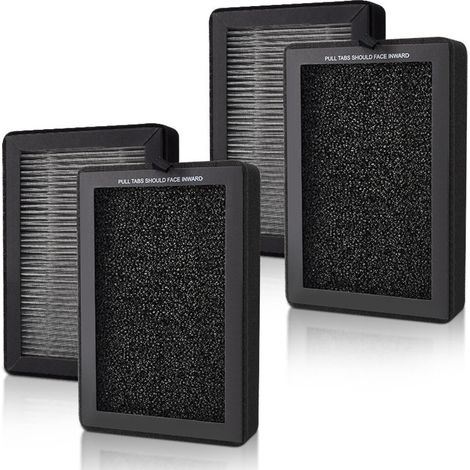 Paquete de 4 filtros de aire de plástico, filtro purificador de aire
