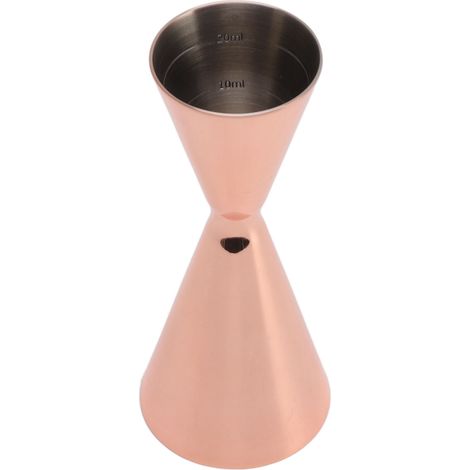 Doseur double à cocktails en acier inoxydable, verre doseur innovant pour vin, doseur de barman 1/2 oz, plaqué cuivre