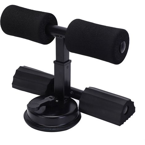 Appareil d'exercice abdominaux ergonomique, grand support pour entraînement des abdos avec ventouse noire (1/5)