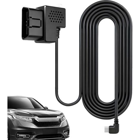 Câble d'alimentation OBD Ligne flexible brancher et utiliser de 12 V/24 V à 5 V, adaptateur OBD USB - pour les voyages en route, la conduite quotidienne, l'installation (1/5)