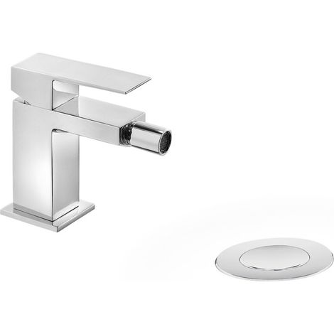 GRIFO MONOMANDO PARA BIDÉ CON DESAGÜE AUTOMÁTICO CON MANETA