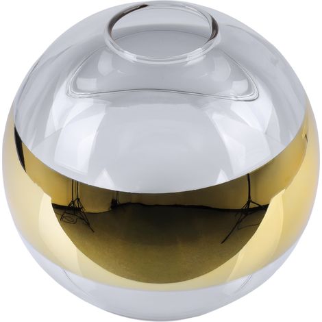 Abat-jour rond, incolore, doré, sphérique, 15 cm (1/4)