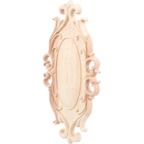 Applique Décorative en Bois Sculpté pour Meubles et Armoires, Khaki (1/5)