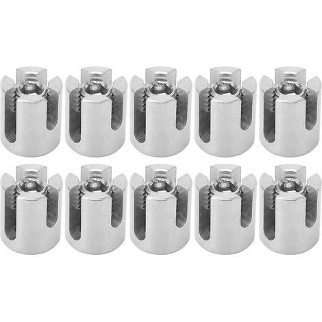 Lot de 10 colliers de serrage pour câbles croisés, en acier inoxydable, pour fixation de rambarde intérieure/extérieure, M12, 5 mm / 0,2 po (1/5)