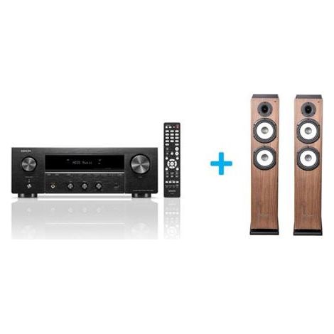 Amplificateur Hi-Fi Denon DRA-900H Noir + une paire d'enceintes colonne Cabasse Jersey MT32/2 Edition spéciale Noyer