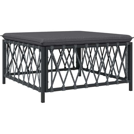 Maison Exclusive - Gartenhocker mit Kissen Anthrazit Gewebe