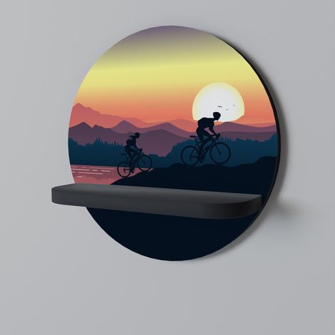 CYCLING HORIZON Rundes Regal Schwarz (1/5)