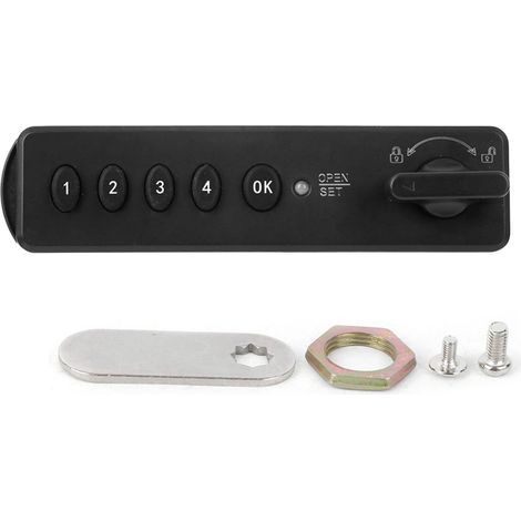 Serrure électronique à code pour meuble Alarme anti-vol Pêne plat Clavier tactile Sécurisé Armoire Gym Salle de bain (1/5)