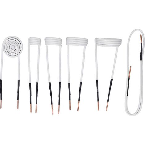 Kit de 6 bobines de chauffage par induction, fil plat à âme en laiton de 2,5 mm, éléments chauffants moulés sur mesure de 20, 30, 40 et 50 mm. (1/5)