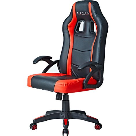 Kuura Gaming Gaming-Stuhl Gamer, Schwarz-rot