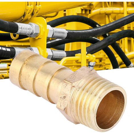 Lot de 5 raccords filetés mâles G1/4 en laiton pour tuyauterie gaz/liquide, 10 mm (1/5)