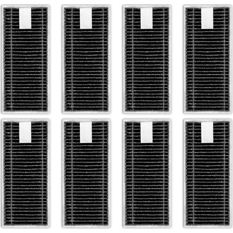 (8 pièces) X9 Pro Omni Filtres HEPA de rechange pour ECOVACS DEEBOT X9 Pro Omni, X8 Pro Omni, T80 Omni, X8 Omni aspirateur robot, avec couche de charbon actif, kit d'accessoires, filtre vertical (1/5)
