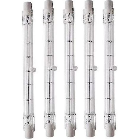 Ampoule halogène R7s 189mm 100W, culot J189, variateur compatible, AC220-240V, éclairage linéaire pour jardin, sécurité, rue, pack de 5 lampes. (1/2)