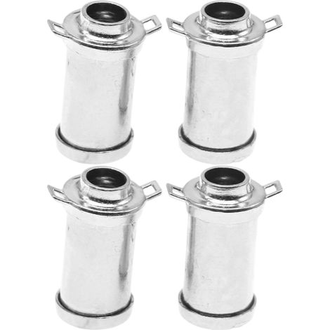 Lot de 4 Pots à Lait Miniatures en Alliage pour Maison de poupée rétro, Accessoires de scène Miniatures, Pot à crème Vintage en métal pour Jeux de rôle, Fournitures de Cuisine (1/5)
