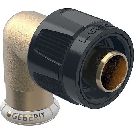 Geberit Mapress Übergangswinkel 90 Grad mit MasterFix, d 15mm, RpMF 1/2″, Rotguss bleifrei (1/5)