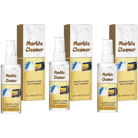 3Pieces Nettoyant Marbre 100ml, Formule Douce & Non Irritante, Entretien Pierre Naturelle, Nettoyant Doux pour Sols et Plans de Travail, Sans Acide (1/4)