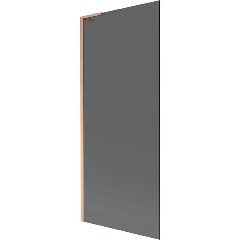 Mexen Next L divisorio per vasca da bagno 1-anta 80 x 150 cm, grafite, rame spazzolato - 895-080-000-03-40-65 (1/5)